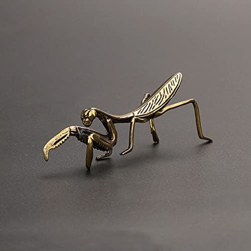 Copper Praying Mantis Feng Shui Brass Statue Animal Insect Garden Sculpture