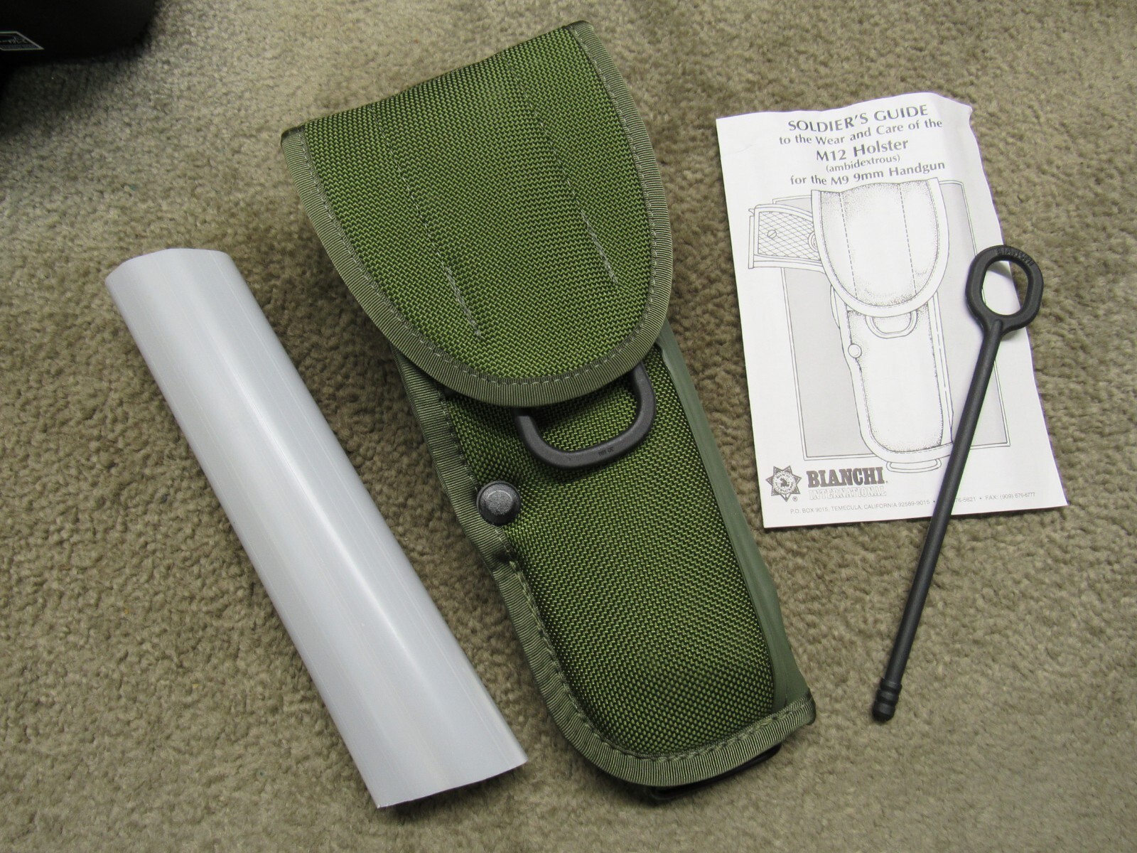 US Bianchi M12 Holster Beretta M9 92F M1911 AMBIDEXTRIOUS OD US ARMY USMC NOS