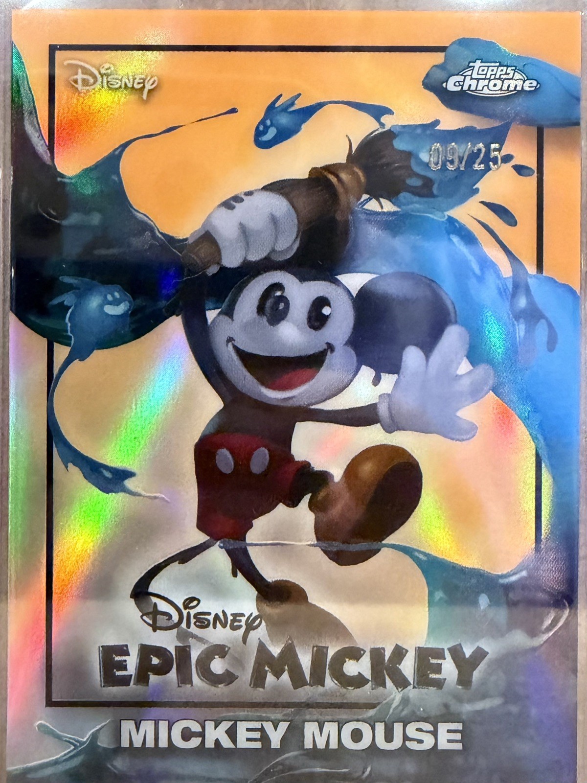 Topps 2026 Chrome Disney Epic Mickey Mickey Mouse EM-1 #9/25