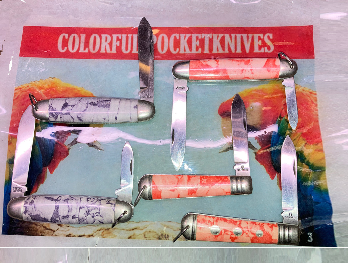 5 Vintage Czech pocketknives never used, no boxes