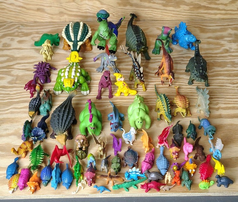 HUGE 75pc Dinosaur Prehistoric Mixed Modern Vintage Dino Figure Figurine Toy LOT