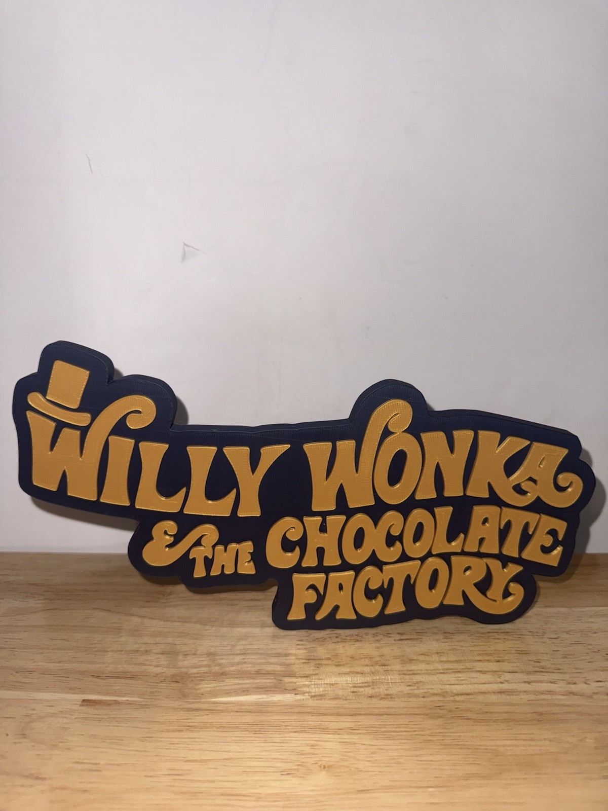 Willy Wonka & The Chocolate Factory 3D sign movie gift shelf art wall display