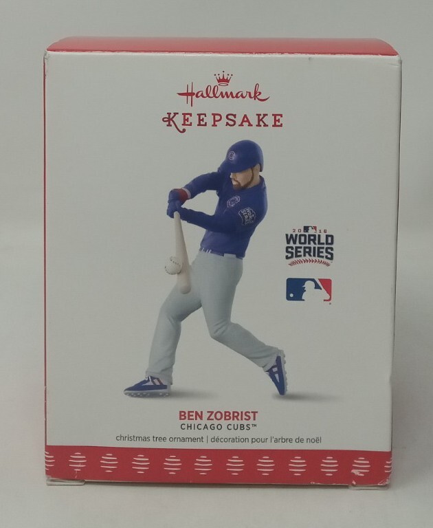 Hallmark 2017 MLB Chicago Cubs World Series MVP Ben Zobrist Ornament