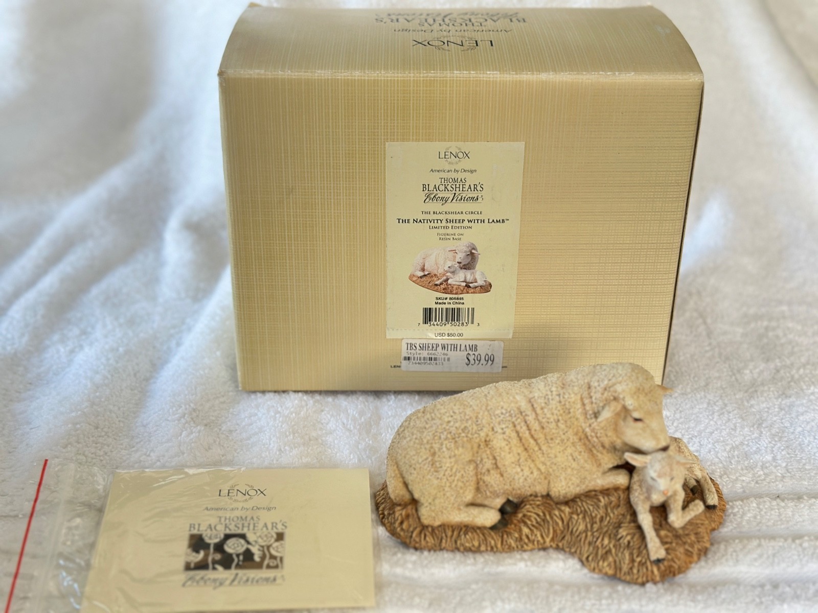 The Nativity Sheep with Lamb Limited Edition Thomas Blackshear Signed