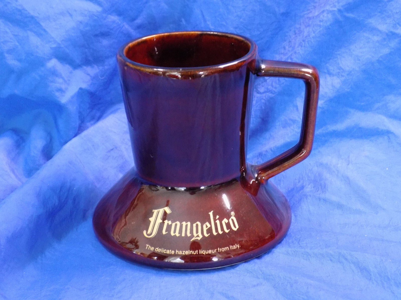 FRANGELICO LIQUEUR Wide Bottom Coffee Mug Brown Glazed Ceramic Non Slip Bottom