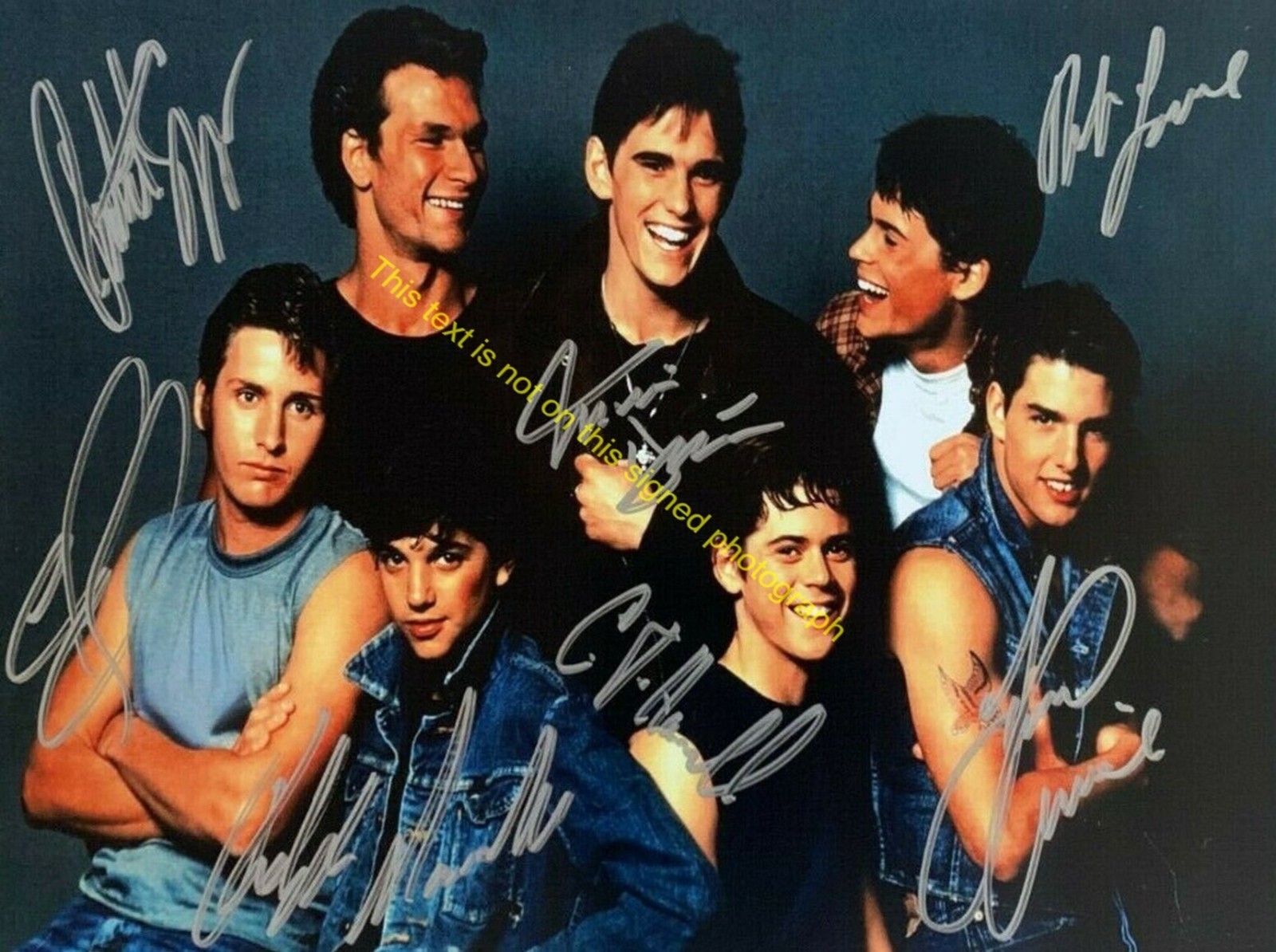 The Outsiders Matt Dillon Macchio Swayze Lowe Cruise Signed Autograph 8×10 HD110
