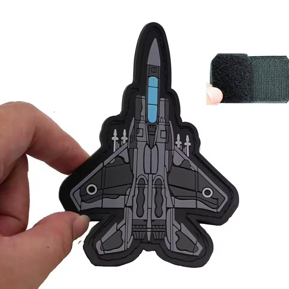 American F-15 Strike Eagle Fighter Jet PVC Hook Airsoft Tactical Morale Patch