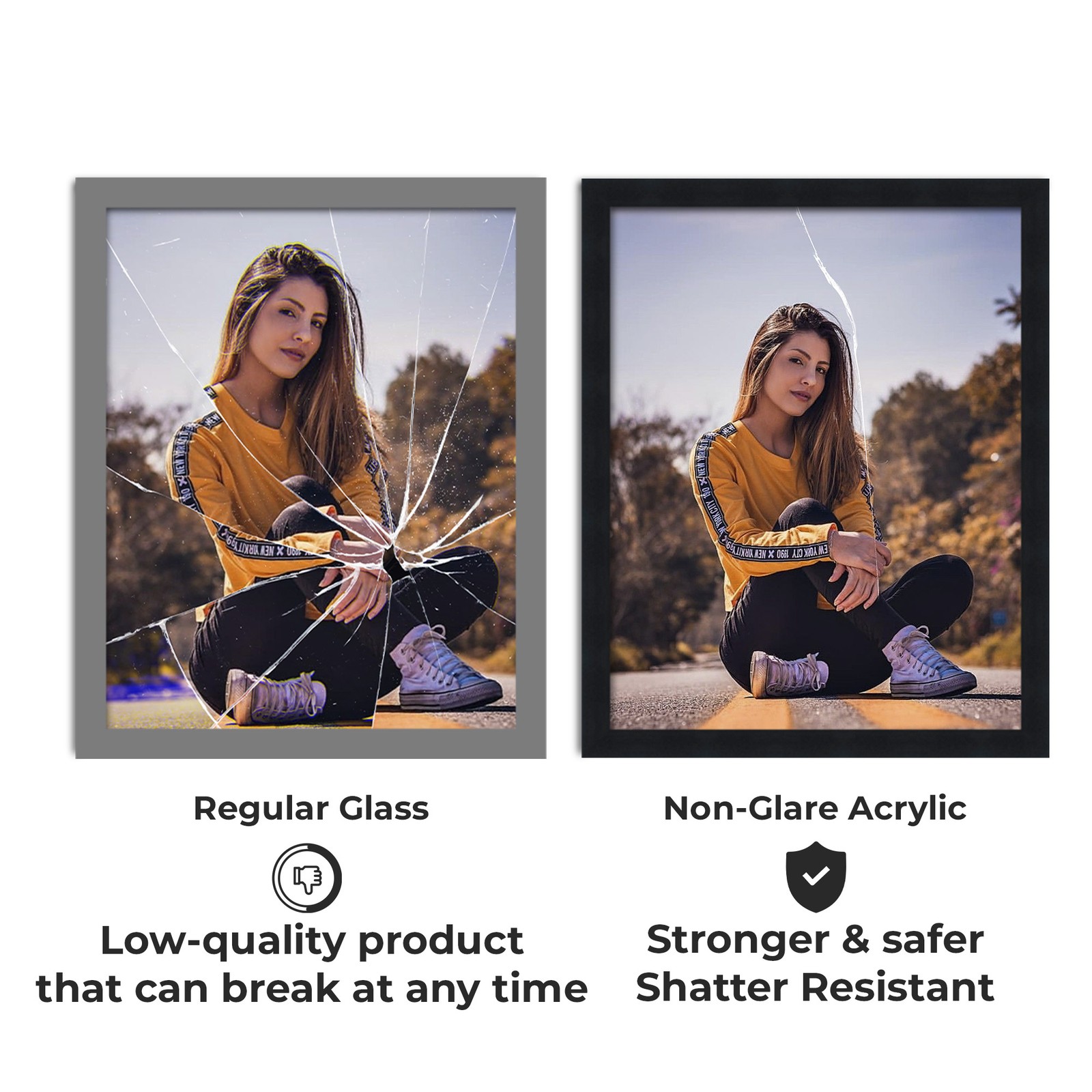 Non-Glare Uv-Resistant Frame-Grade Acrylic Replacement For 11×14 Picture Frame