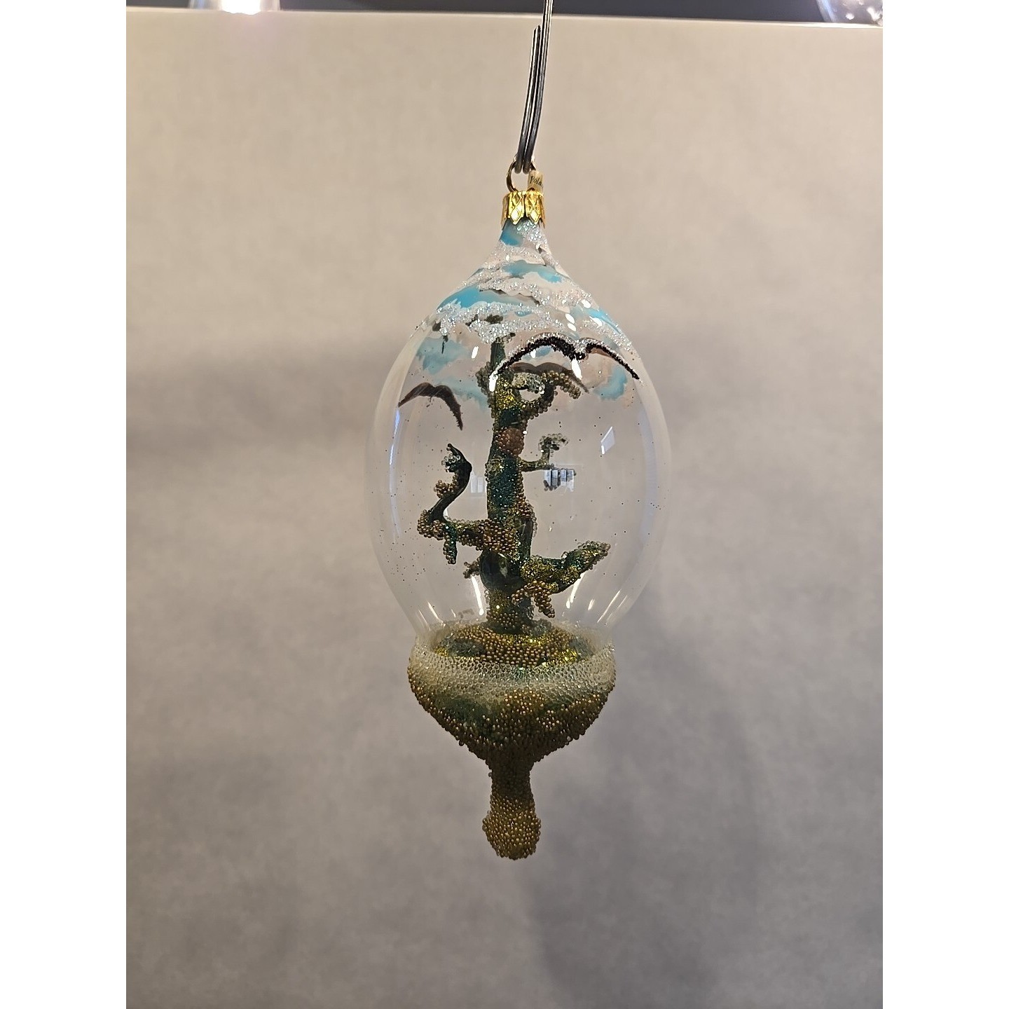 Glass Ornament “Wicked Tree Globe” Hand Painted Made in Poland – Radko Inspired
