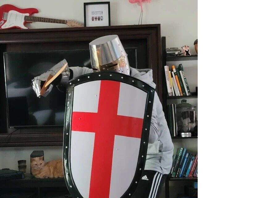 Christmas Knight Templar Red Cross Shield 30 Inch 18G Battle Armor Shield