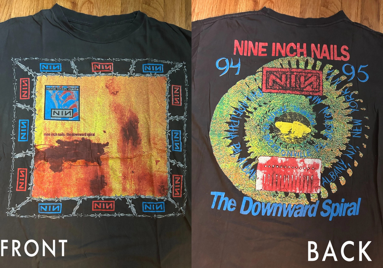 Nine Inch Nails NIN ’94 the Downward Spiral reprint Shirt 20D821