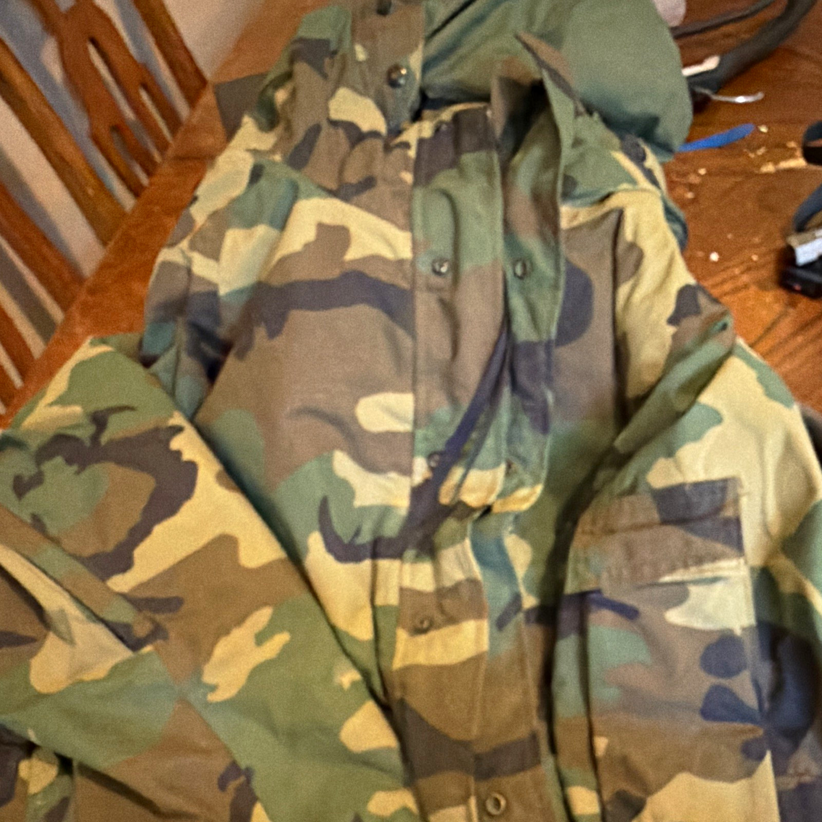 USGI ECWCS Gore-Tex Woodland Camo Parka Large Regular Gen I Military Jacket 2000