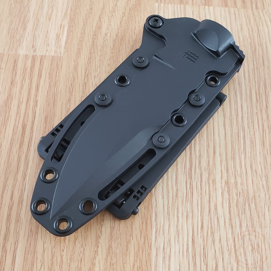 Halfbreed Blades Fixed Knife 5.25″ SAN-VG10 Steel Sawback Blade Black G10 Handle