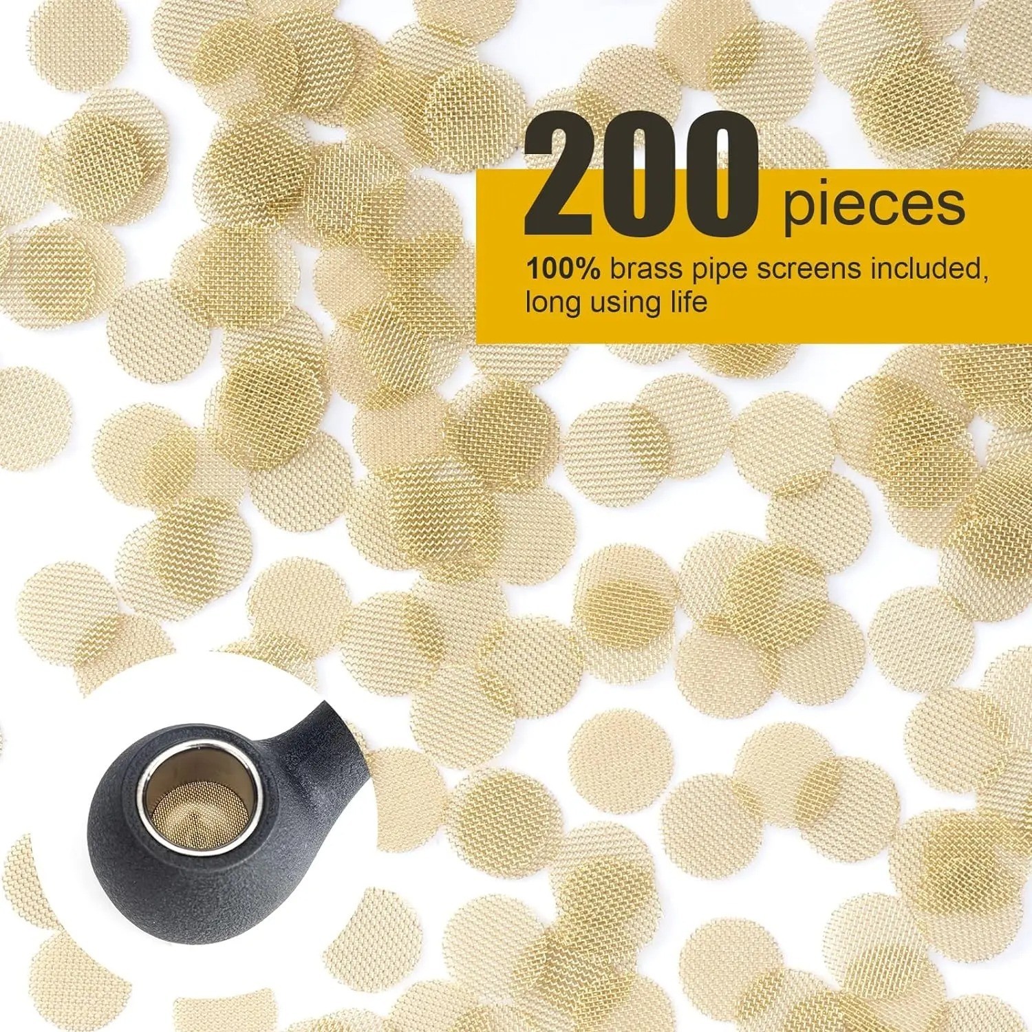 200Pcs Brass Pipe Screens 3/4″ Heavy Duty High-Quality Round Filter Mesh Gold US