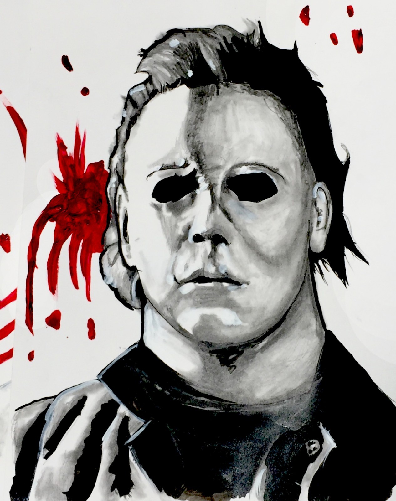 Micheal Meyers fan art Poster by Brandy Devoid