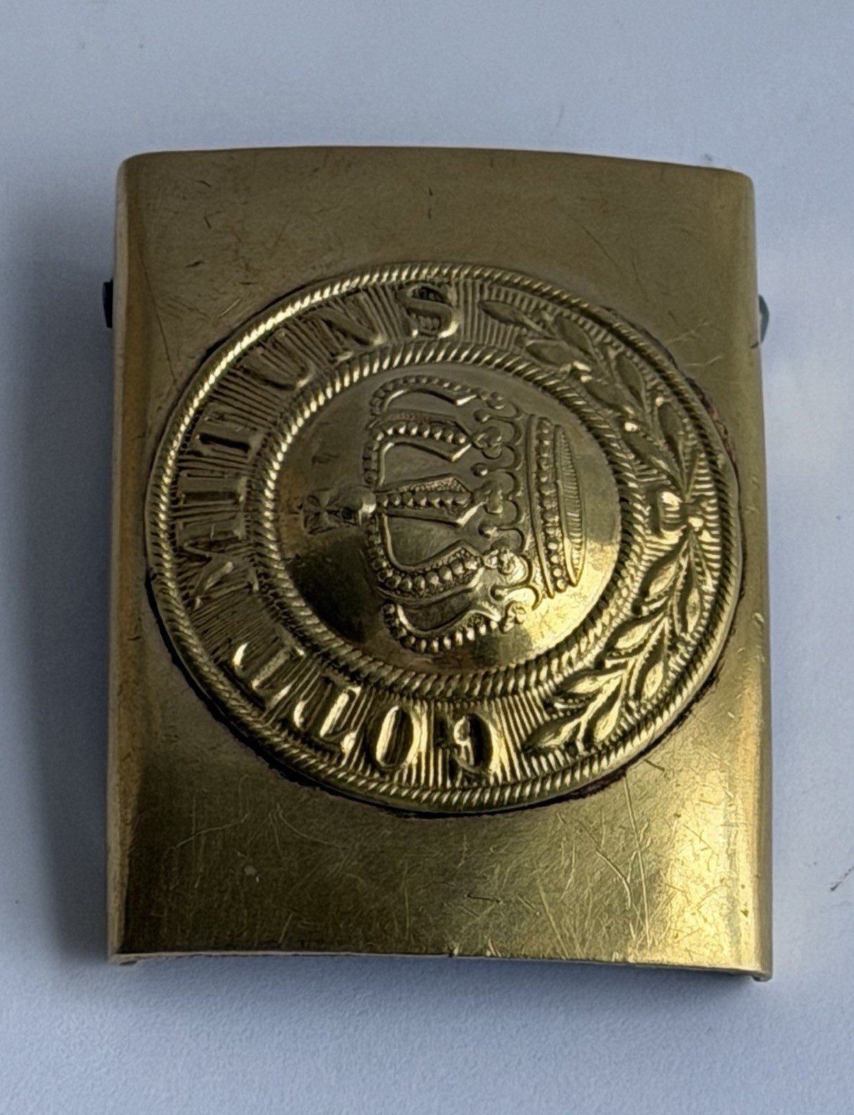 WW1 Prussian Imperial German GOTT MIT UNS Brass Belt Buckle