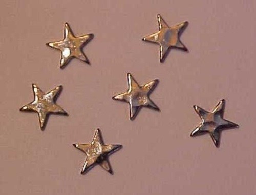 HAMMERED STARS for Traditional 1:9 Scale Model Horse Tack/Costumes SILVER-TONED