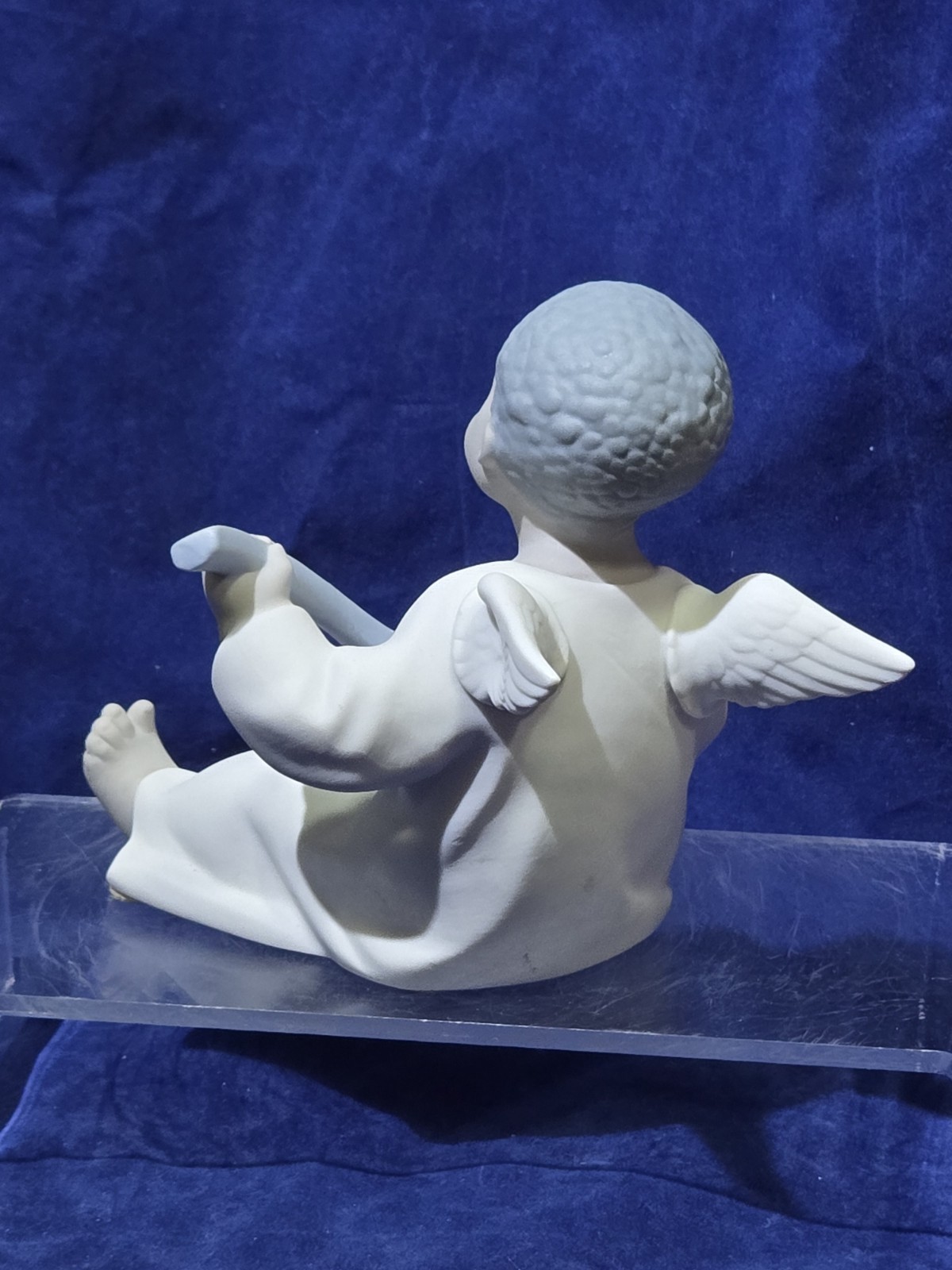 Lladro 4537 Angel Playing Lute Mandolin Black Legacy Retired Porcelain Figurine