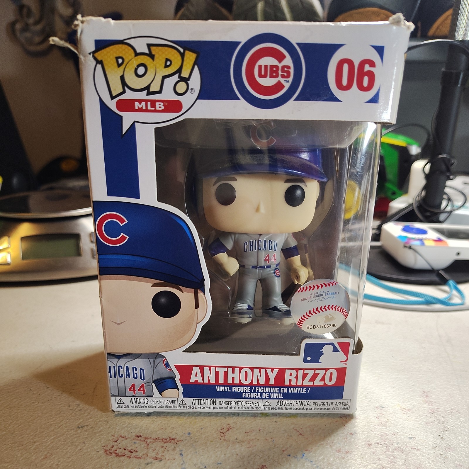 Funko Pop! MLB Anthony Rizzo #06 Vinyl Figure Chicago Cubs Away Jesey Uniform