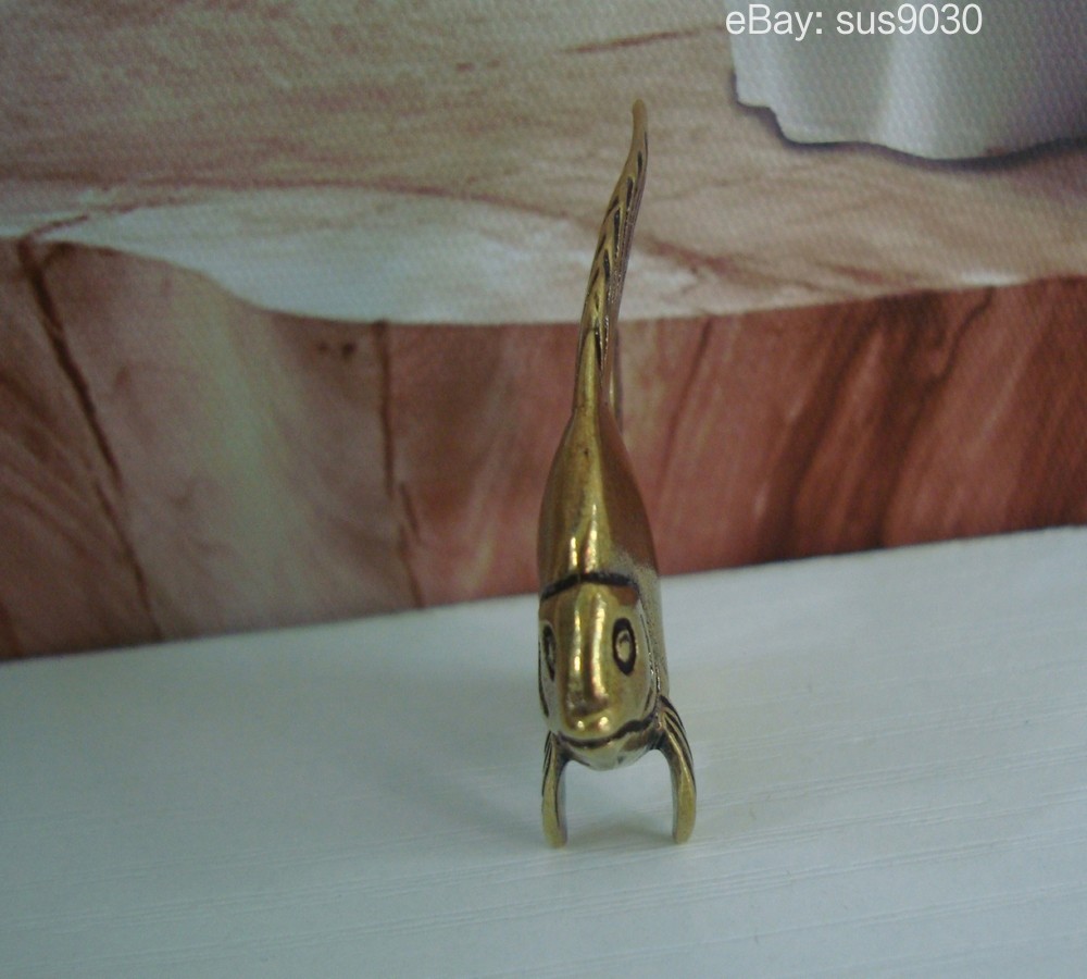 Brass Graceful Angelfish Figurine Ornament Special Gifts for Yourself