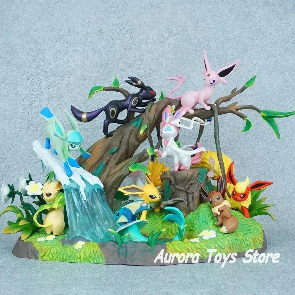 EEVEE FAMILY Figure Painted Statue Anime PVC Model Collectibles Boxed Gift Toys