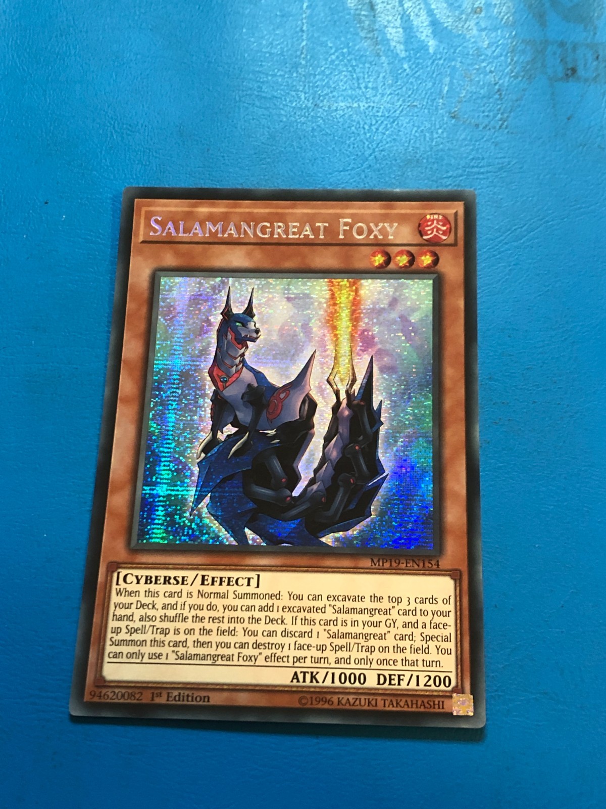 YUGIOH Secret Rare Salamangreat Foxy MP19-EN154 1st Edition