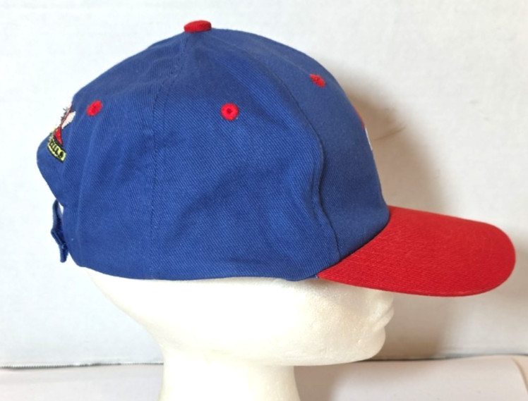 Vintage Pizza Hut Adjustable Back Blue Embroidered Crew Hat One Size