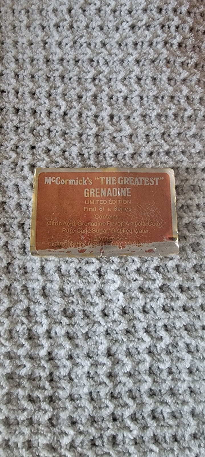 Muhammad Ali Decanter 1981 McCormick’s “THE GREATEST” Grenadine Limited Edition