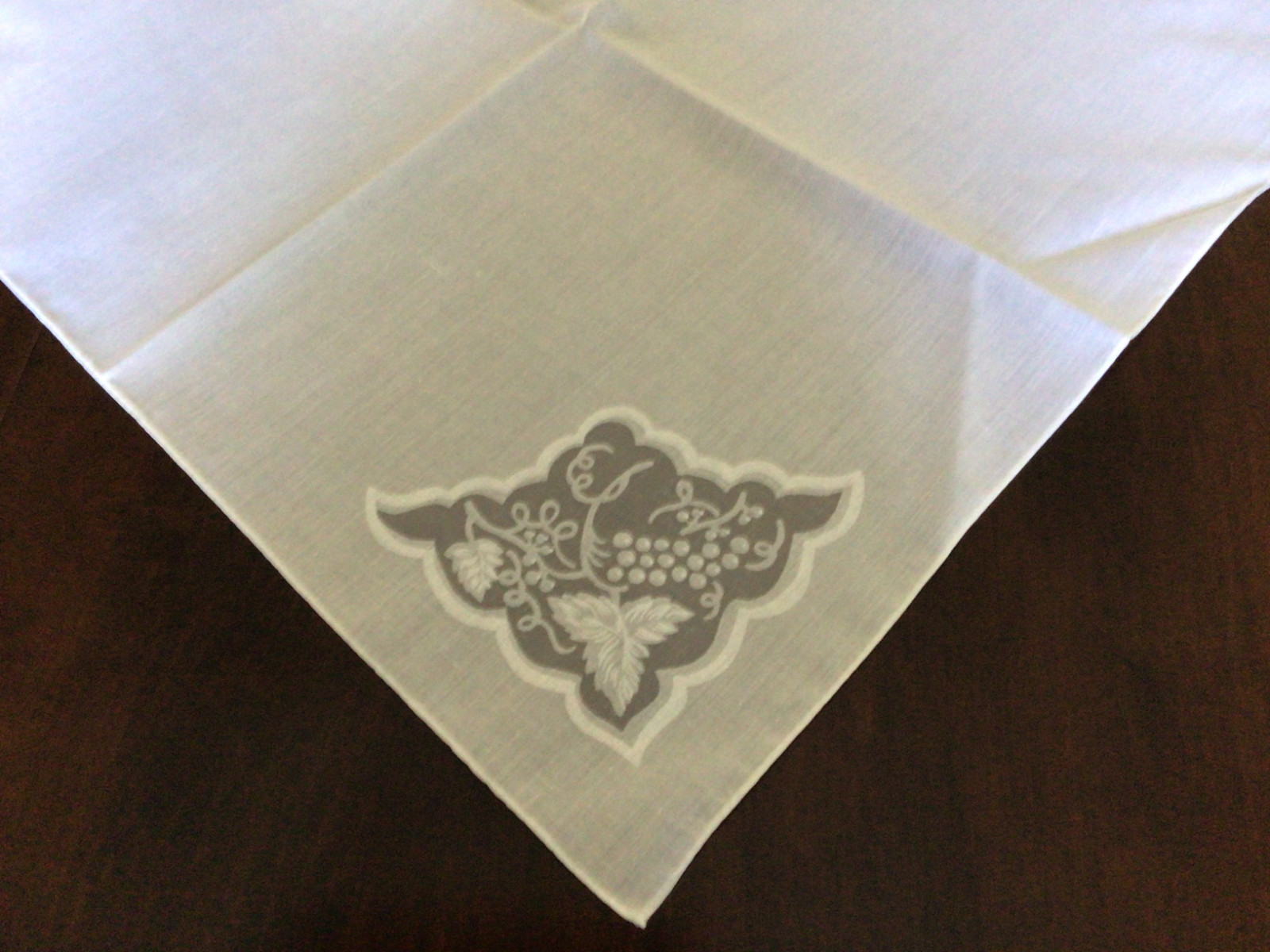 Lot of 8 White Sheer Napkins Makylene Spain New 20” Cotton Polyester