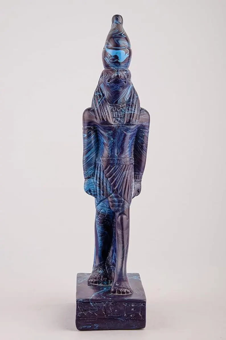 RARE ANCIENT EGYPTIAN ANTIQUE Statue God Horus for Lapis Lazuli Stone Egypt BC