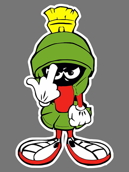 Marvin The Martian Flip Off Funny High Quality Metal Magnet 3 x 4 inches 9536