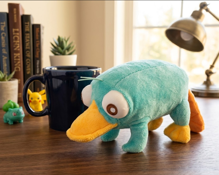 Disney Phineas and Ferb 9″ Plush Figure Perry the Platypus NWT