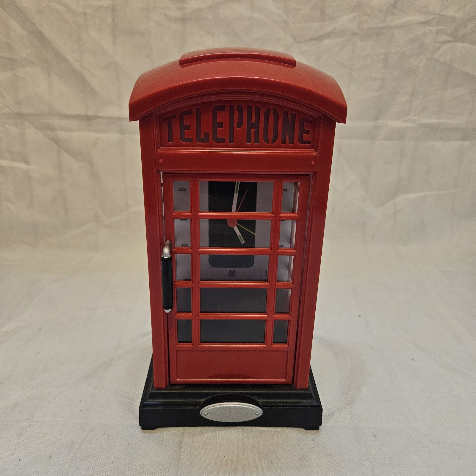 Telephone Booth Clock Red 9 inch Vintage Style Home Decor – Marksman PF Product