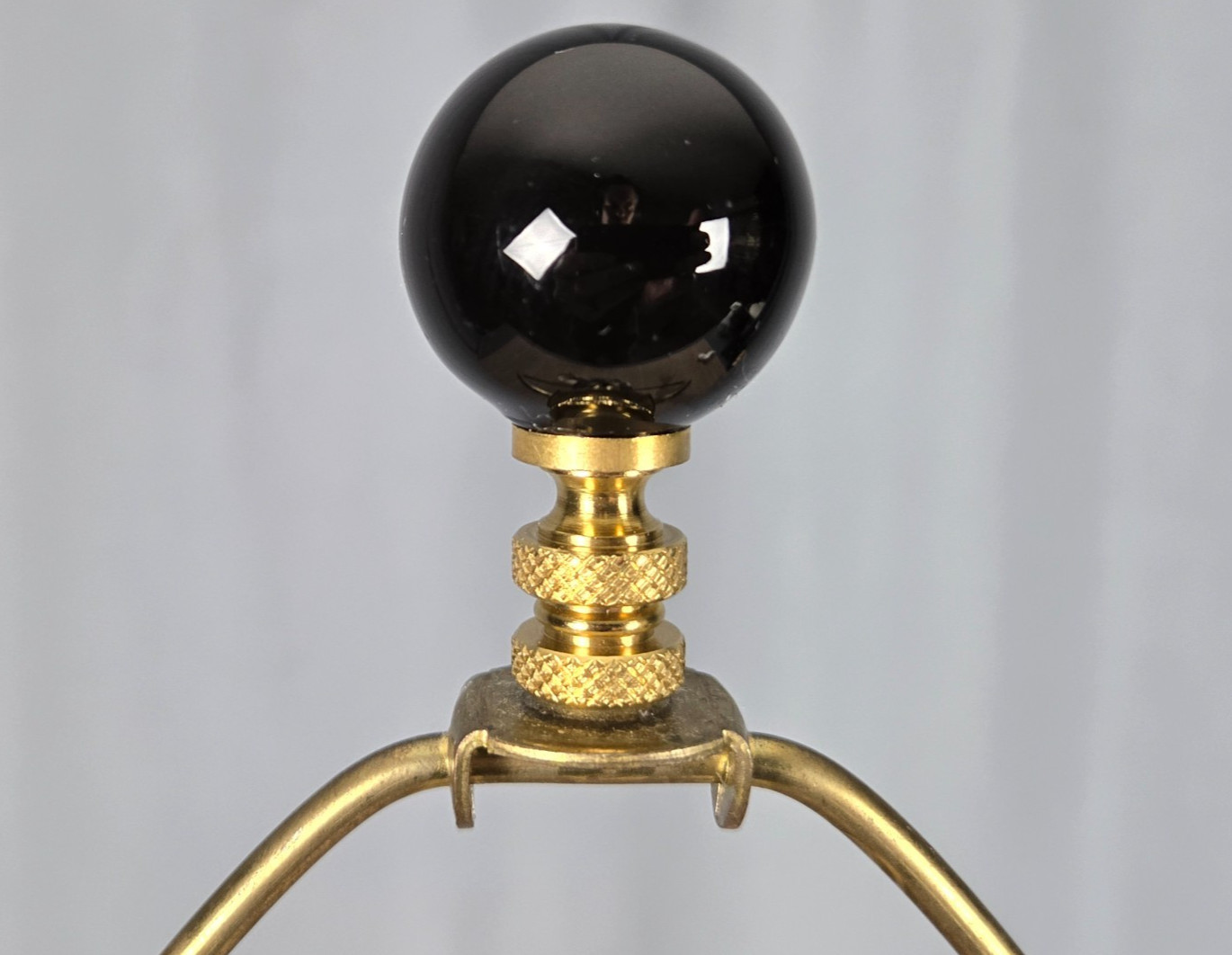 Solid black & white swirl marble urn table lamp, 28″, 20 pounds! brass