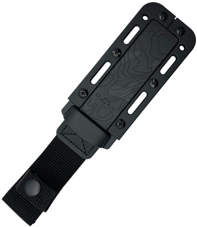 Demko Armiger 4 Fixed Knife 4″ 80CrV2 Steel Full Tang Blade Black TPR Handle