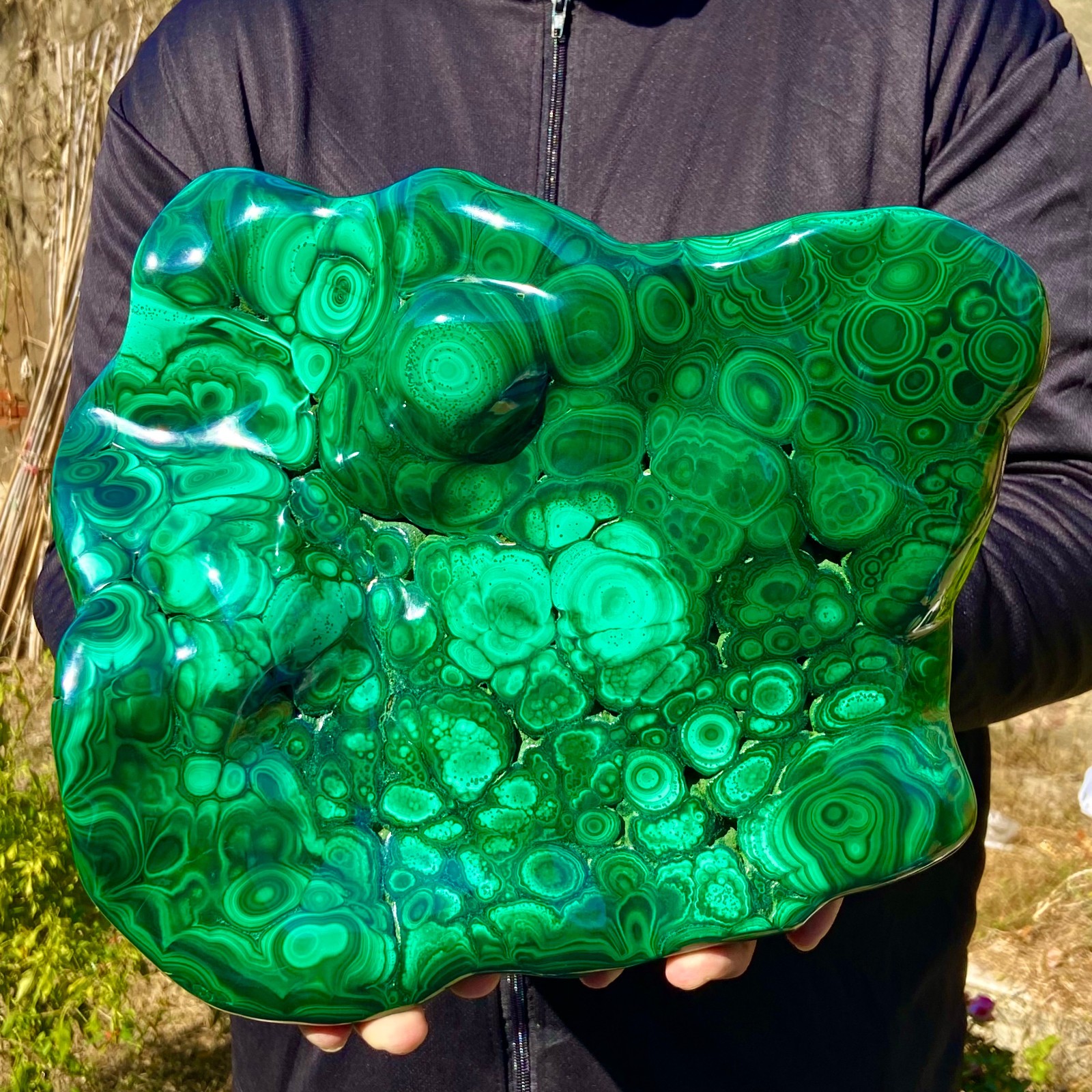 17.63LB Natural Polished Malachite Mineral freeform specimen Reiki Stone Healing