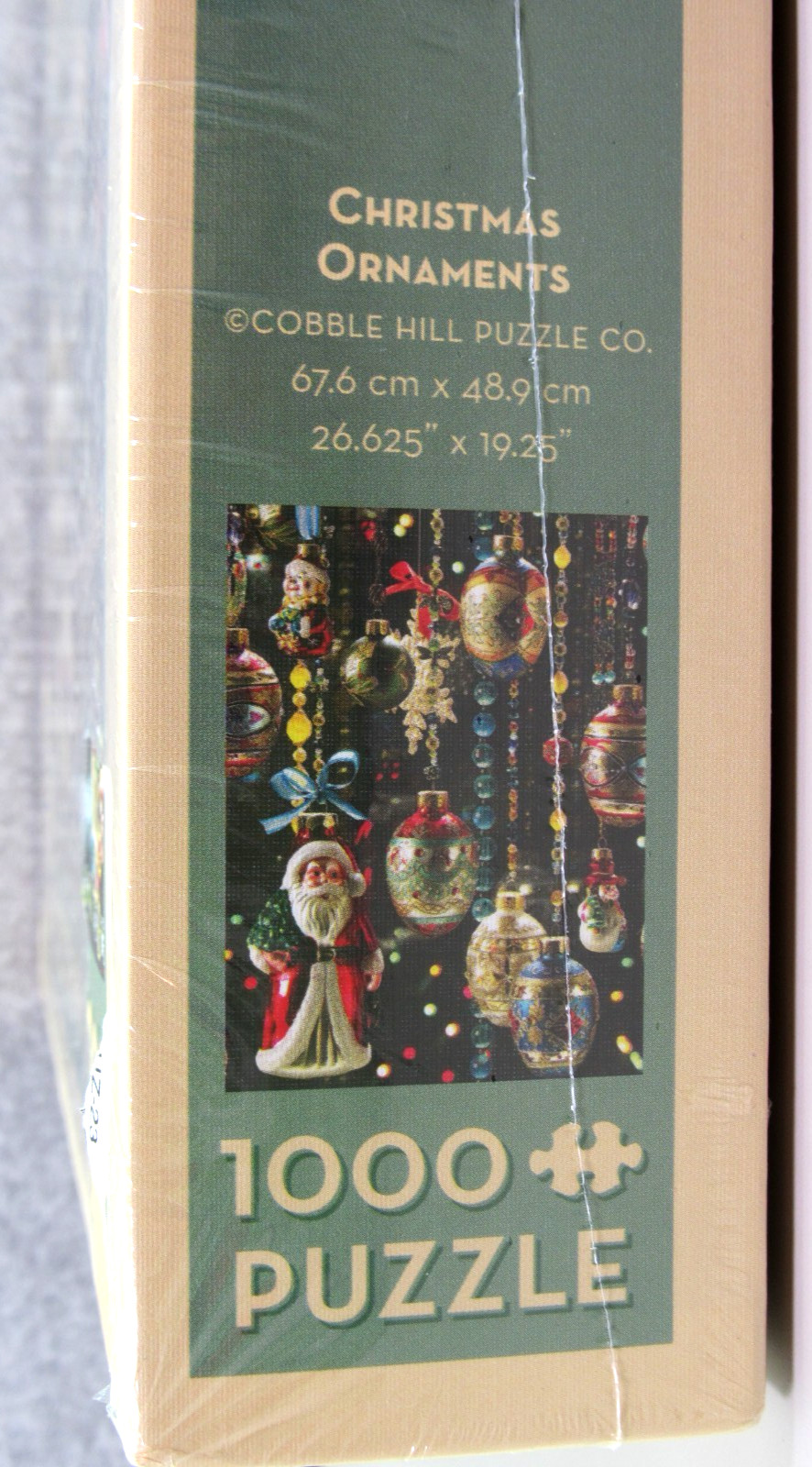 Cobble Hill 1000 Piece Jigsaw Puzzle CHRISTMAS ORNAMENTS 26″ x19″ Sealed! New!
