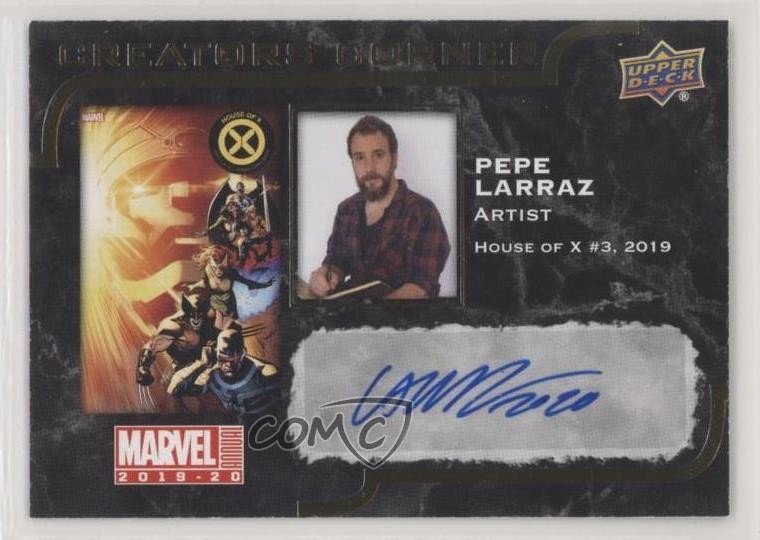 2019-20 Upper Deck Marvel Annual Creators Corner Pepe Larraz #CC-PL Auto 01pz