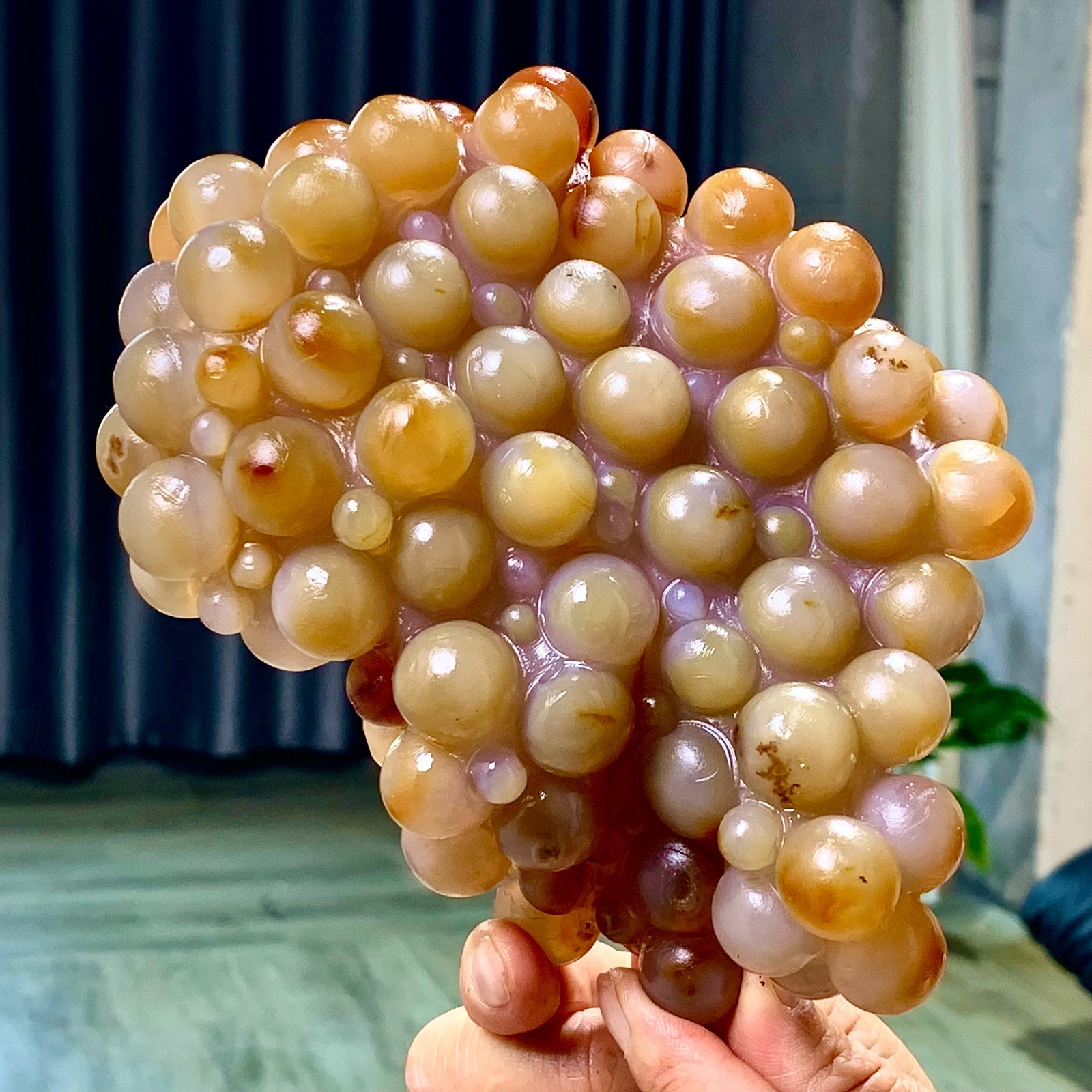2.35LB Natural Gobi Agate Eye Agate grape shape Crystal Madagascar mineral