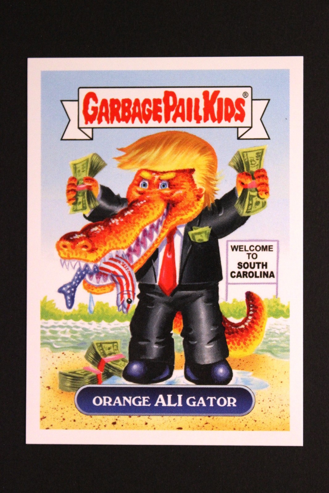 2017 Topps GPK Network Spews Orange Ali Gator Donald Trump #14 PR 179