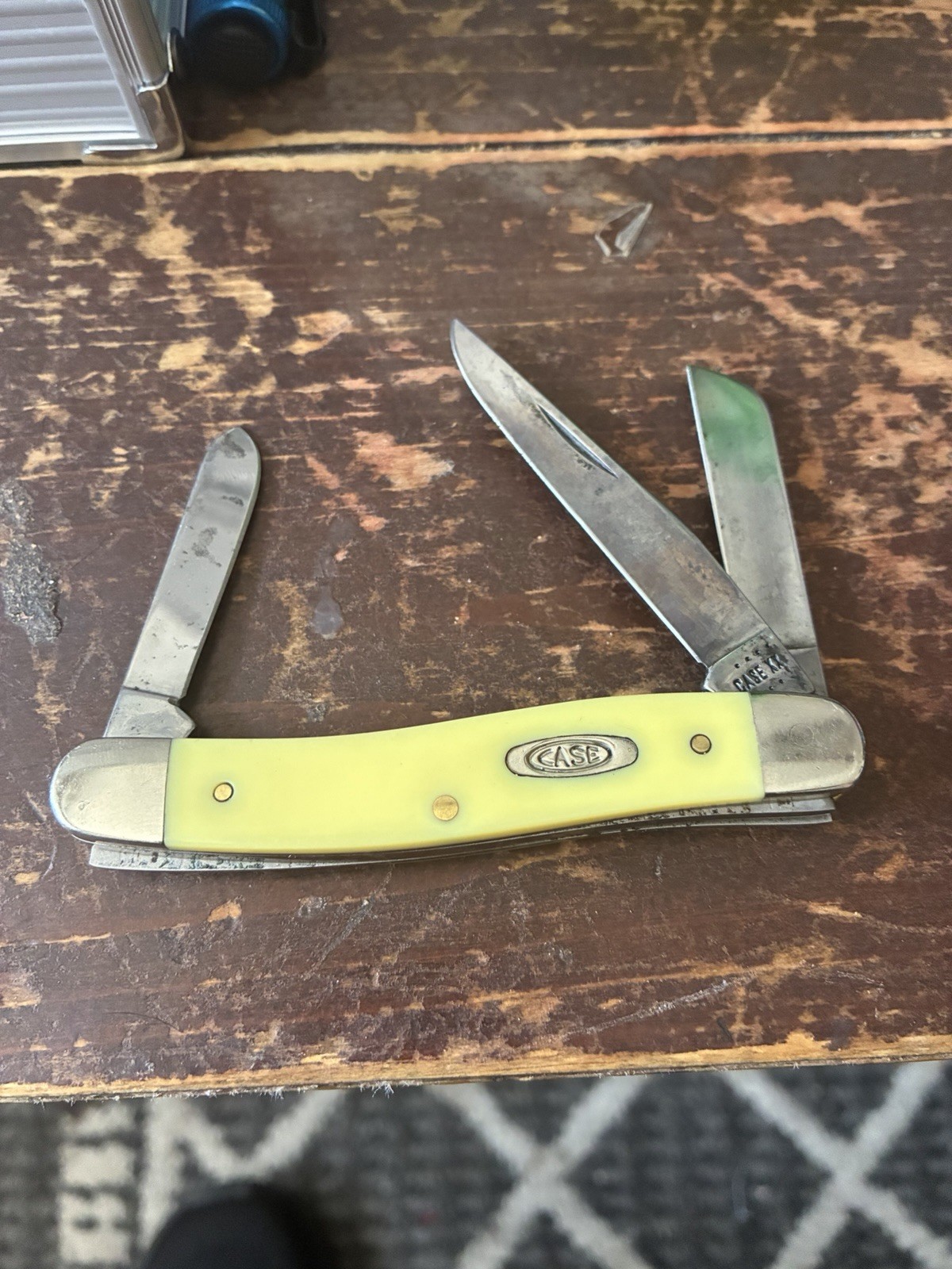 Case XX USA Carbon Steel Yellow Medium Stockman 3318CS Pocket Knife