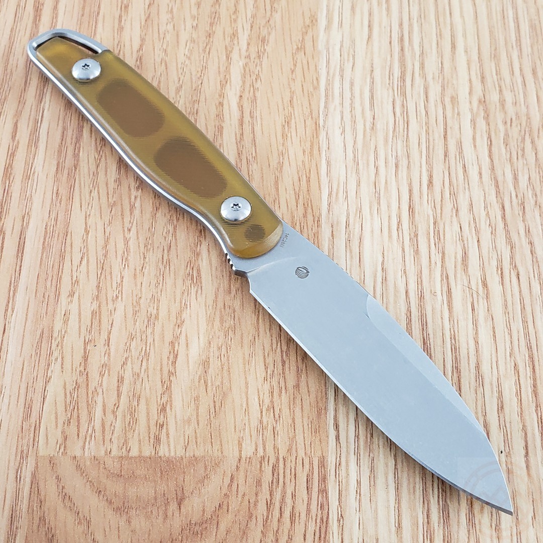 Kubey Dust Devil Fixed Knife 3.25″ Sandvik 14C28N Steel Full Blade Ultem Handle