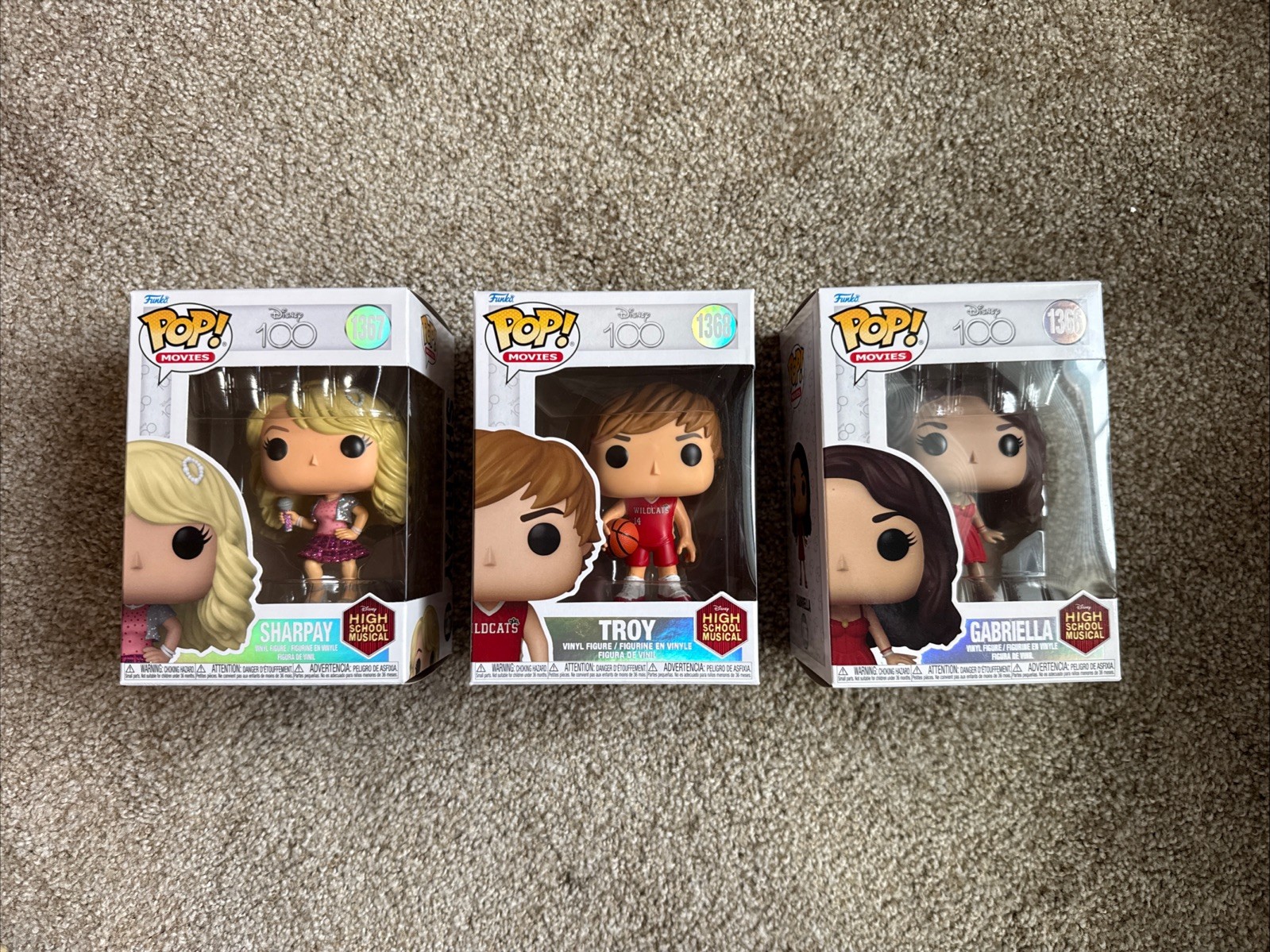 Funko Pop! Vinyl High School Musical #1366, #1367, #1368