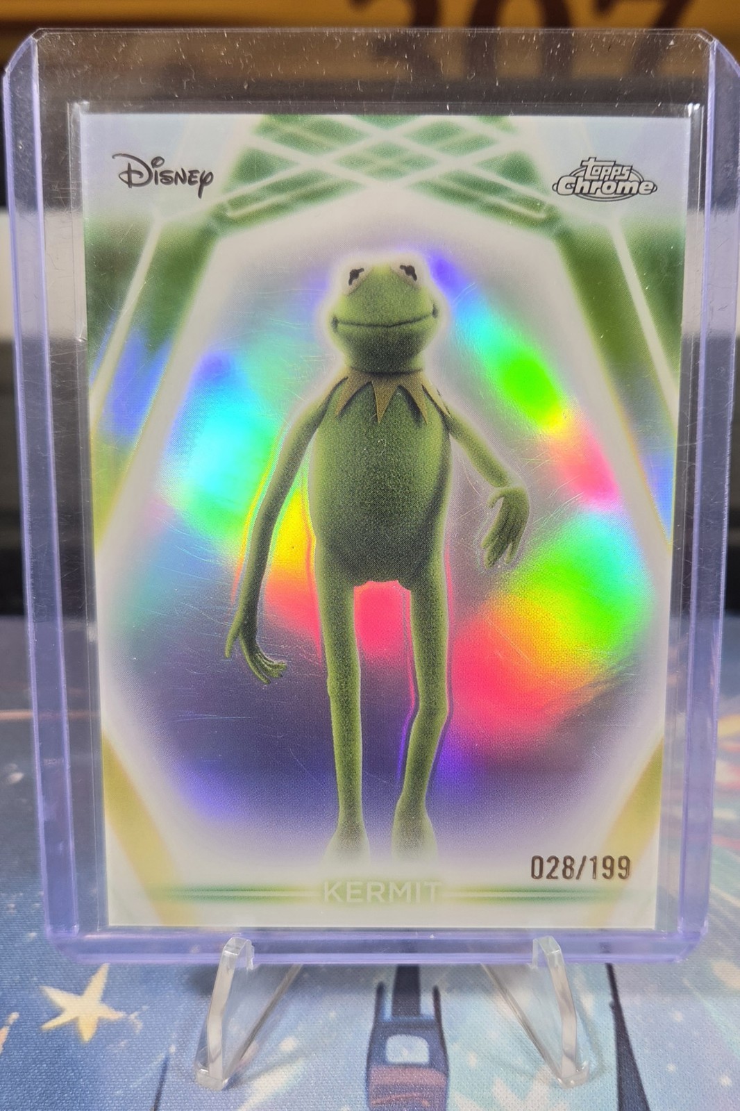 2026 Topps Neon-Kermit #CNE-186-Chrome Neon Etch Refractor 028/199