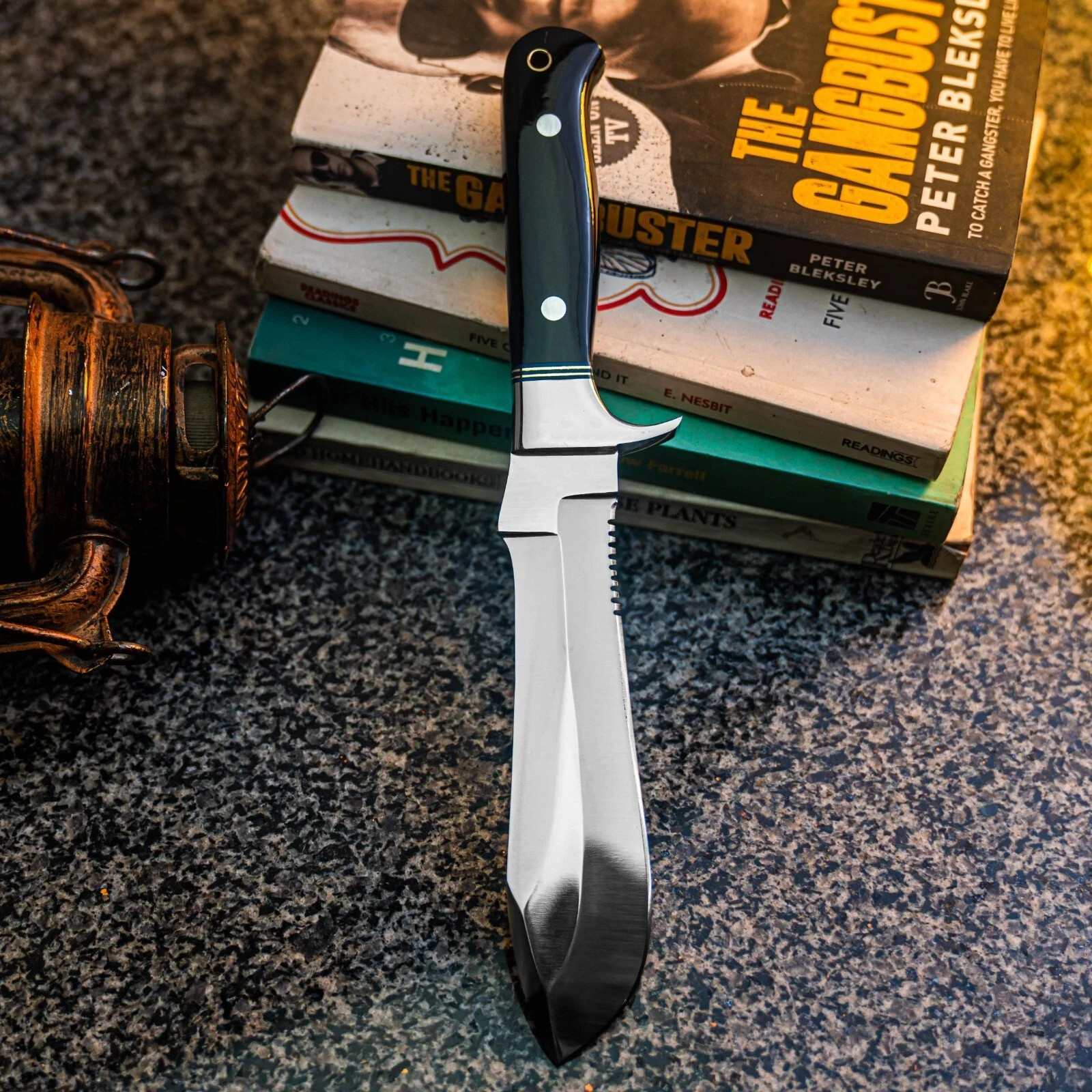 10.5″ WILD BLADES CUSTOM HANDMADE HUNTING KNIFE COMBAT FIXED BLADE MILITARY