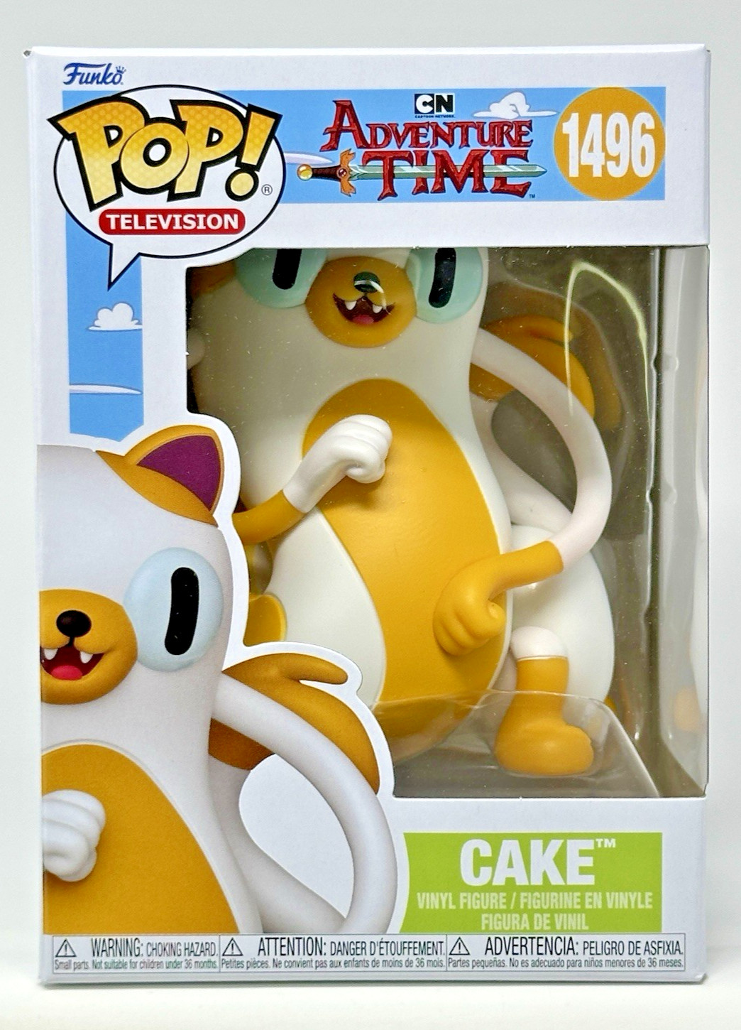 Funko Pop! Adventure Time: Cake #1496 with Premium .5mm Protector – New