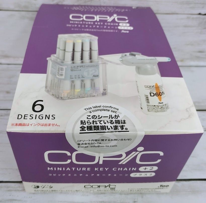 Copic Miniature Keychain Plus 2 Complete Set of 6 so-ta Capsule Toy Japan