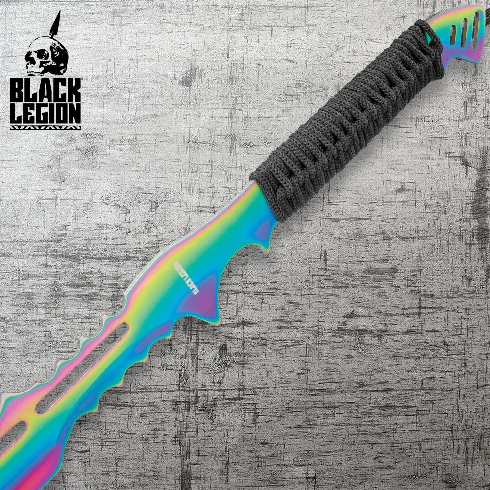 Black Legion Atlantis Ninja Sword Full Tang Technicolor with Sheath – 28″
