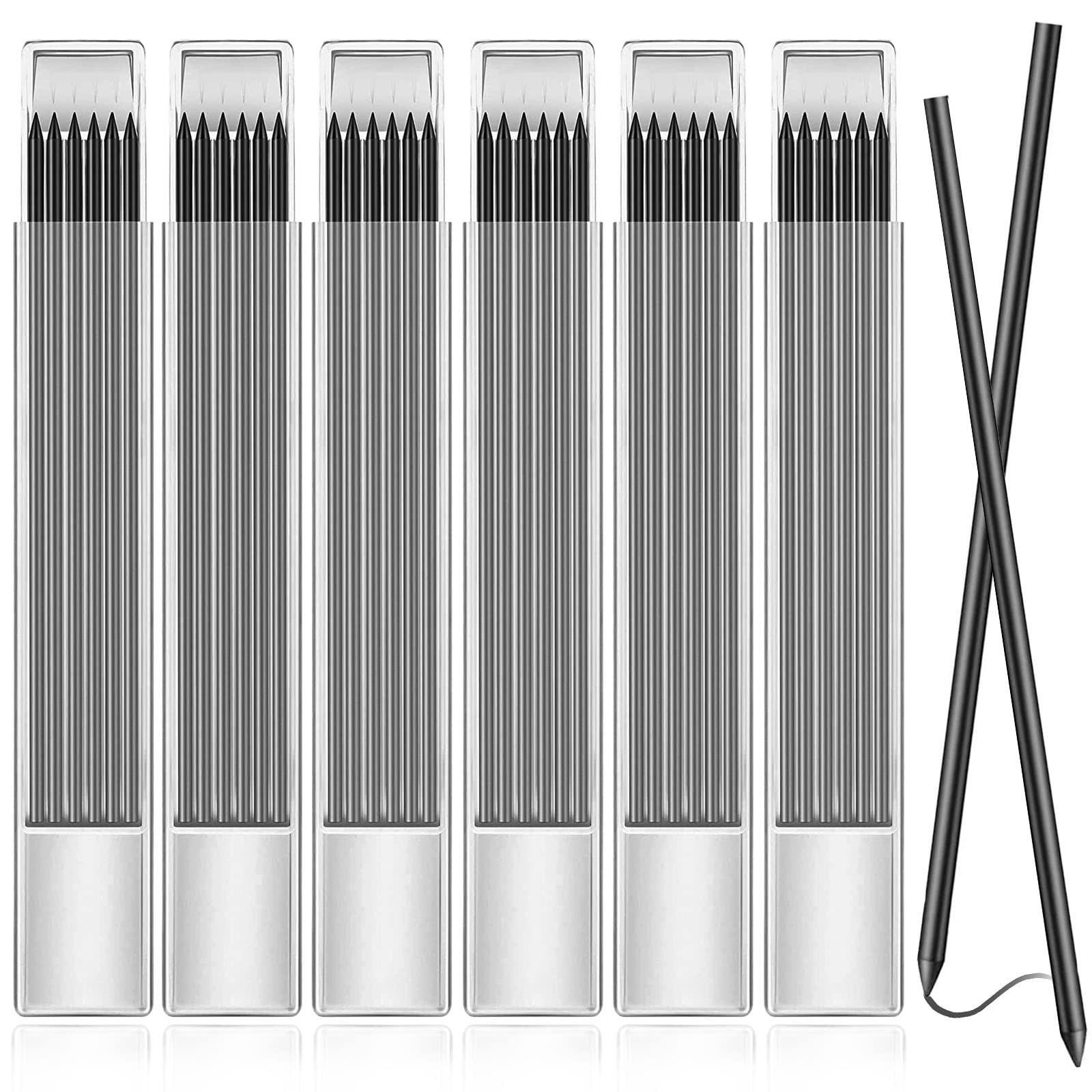 36 Pcs 2.8mm Pencil Lead Refills for Carpenter 1 Count (Pack of 36), Black