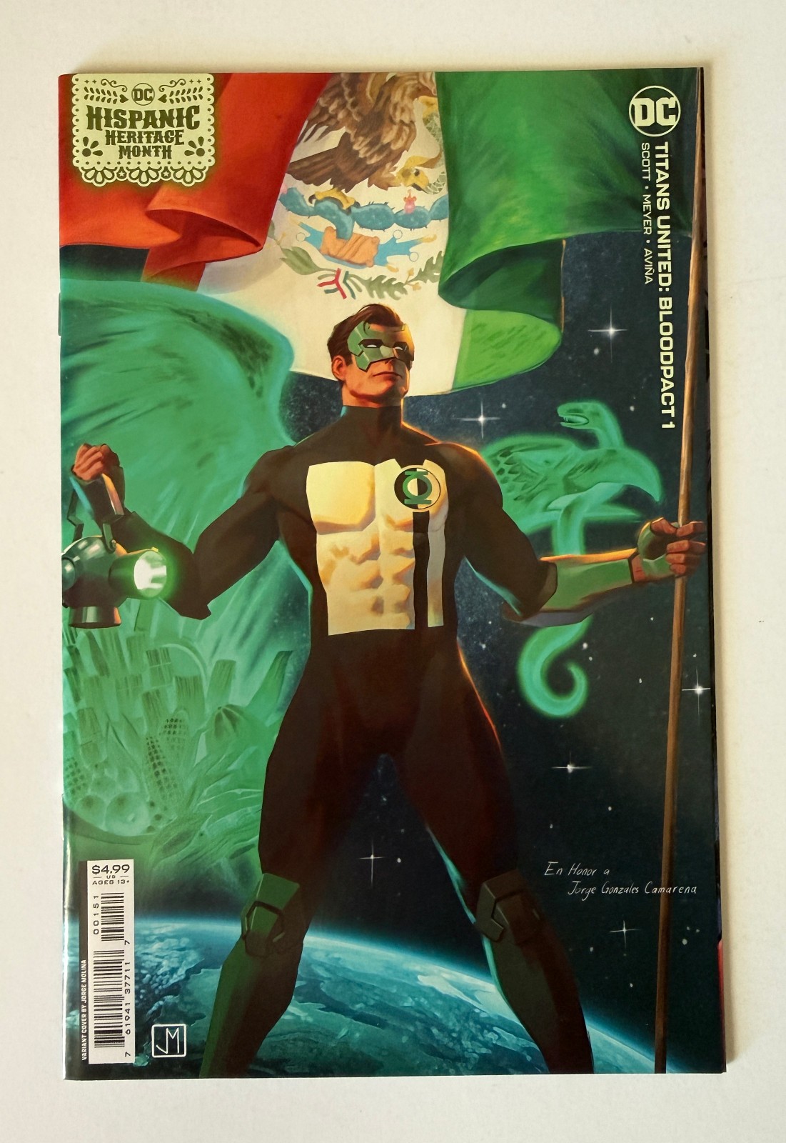 Titans United Bloodpact #1 Molina cover C NM Hispanic Heritage Green Lantern DC
